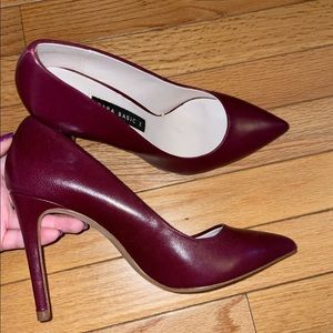 Burgundy zara heels